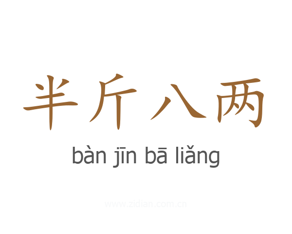 半斤八两