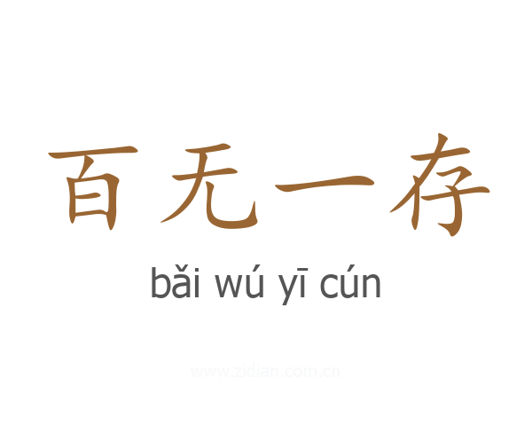 百无一存