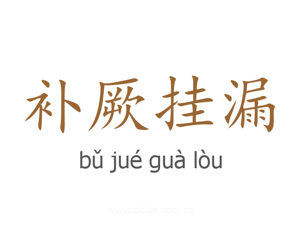 补厥挂漏