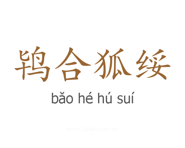 鸨合狐绥
