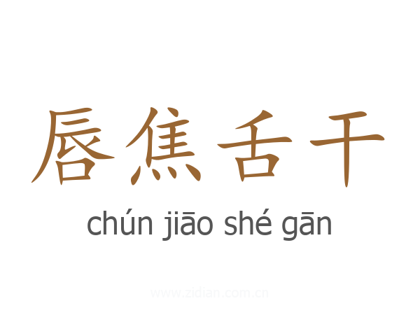 唇焦舌干