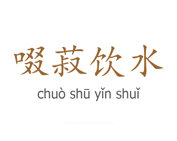 啜菽饮水
