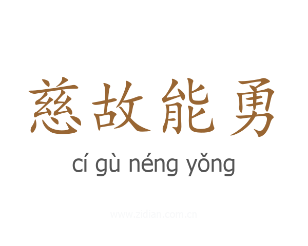 慈故能勇