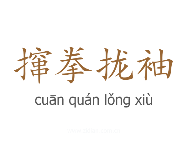 撺拳拢袖