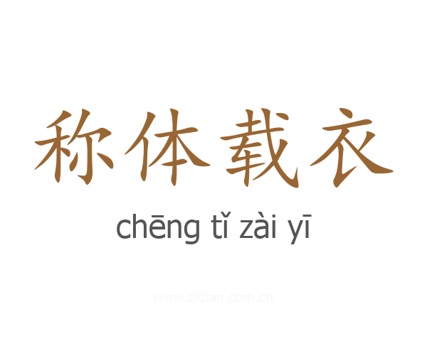 称体载衣