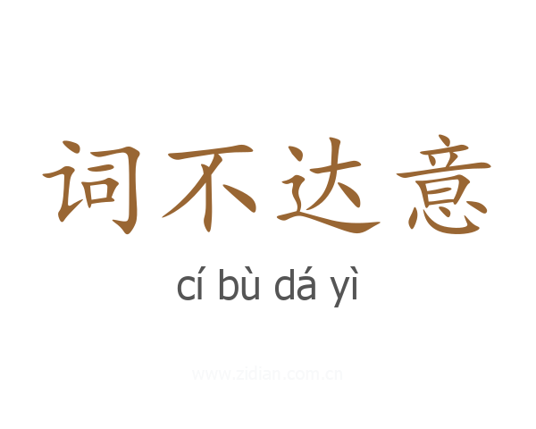 词不达意