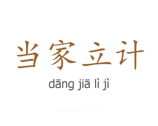 当家立计