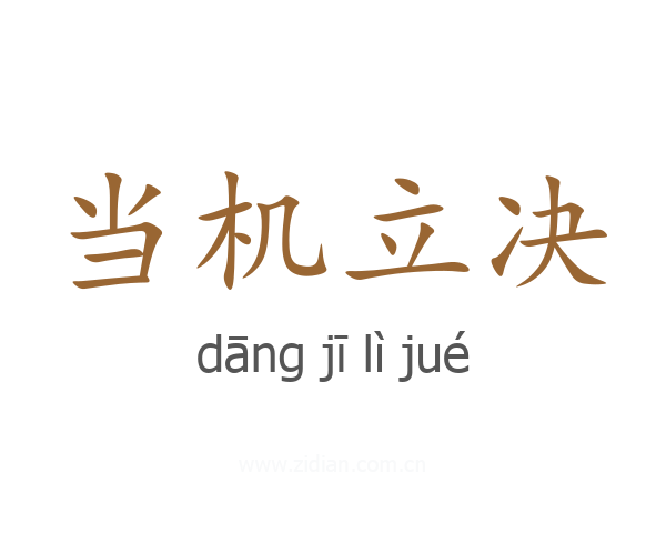 当机立决