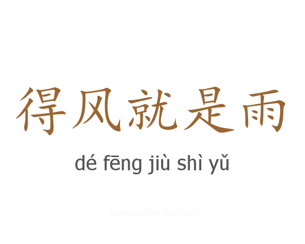 得风就是雨