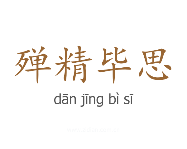殚精毕思