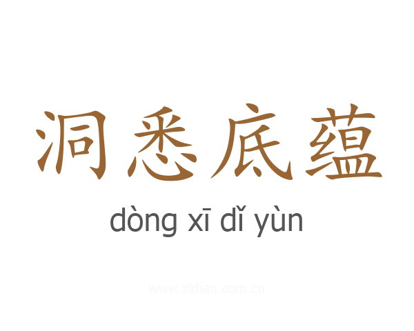 洞悉底蕴