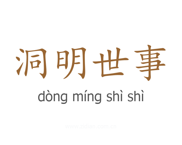 洞明世事