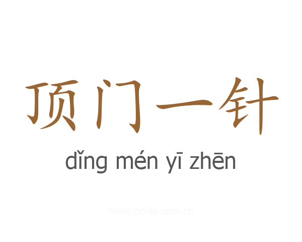顶门一针