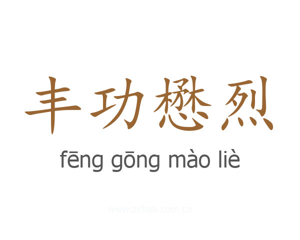 丰功懋烈