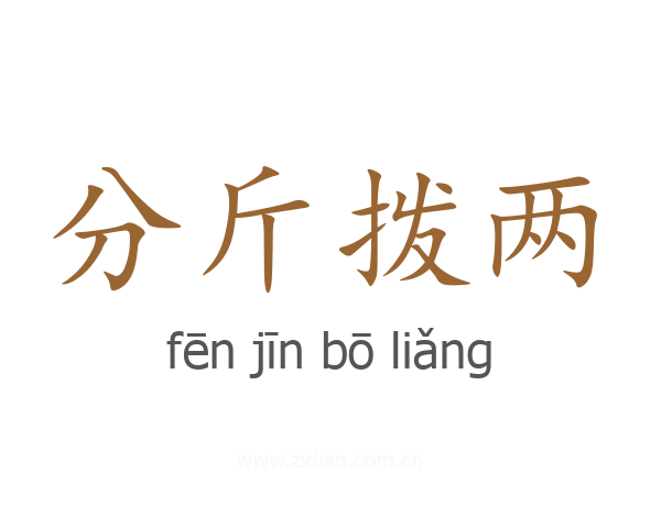 分斤拨两
