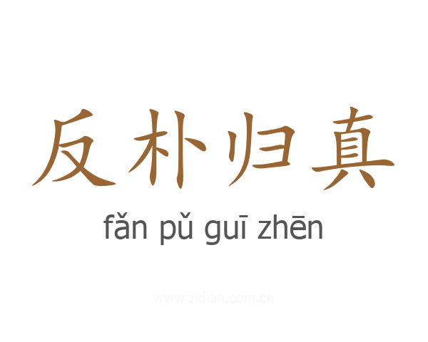 反朴归真