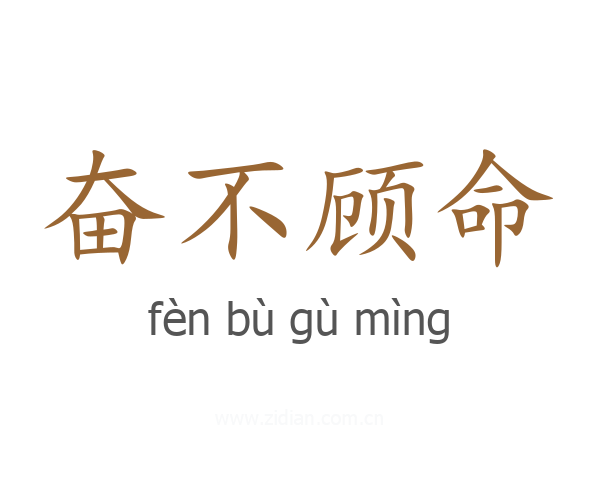 奋不顾命