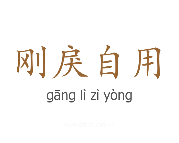 刚戾自用