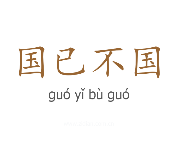 国已不国