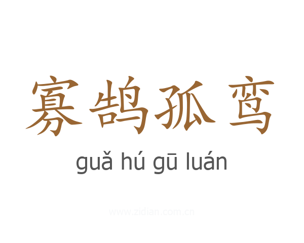 寡鹄孤鸾