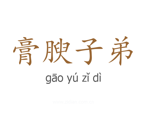 膏腴子弟