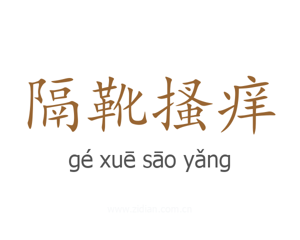 隔靴搔痒