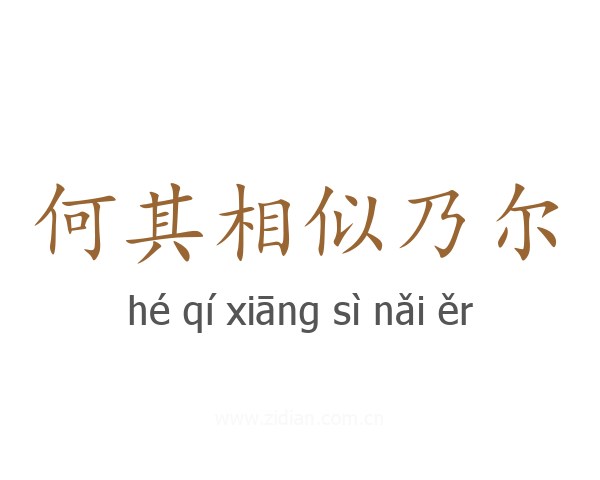 何其相似乃尔