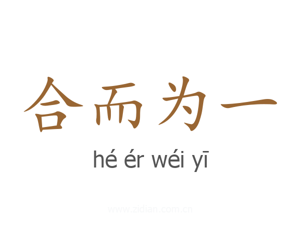 合而为一