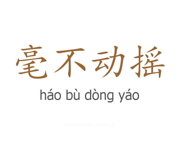 毫不动摇