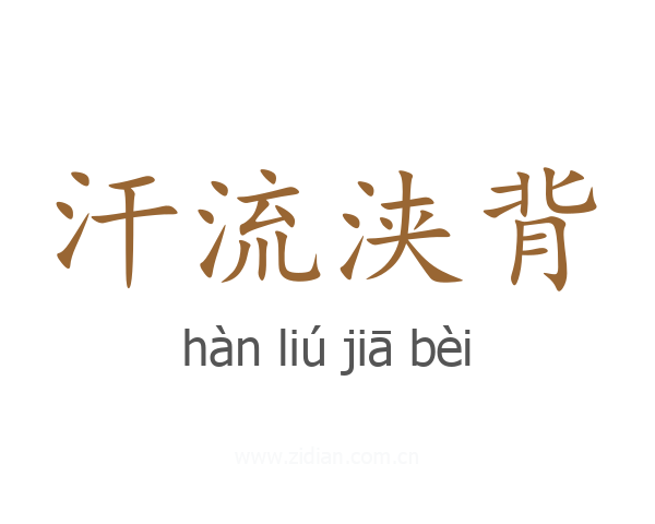 汗流浃背
