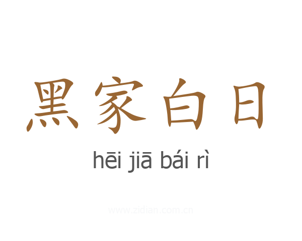 黑家白日