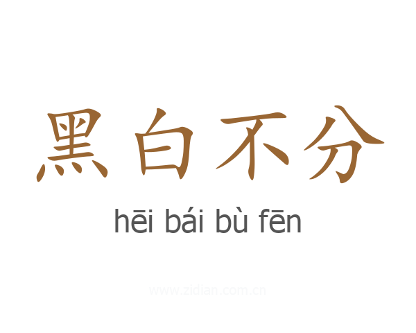 黑白不分