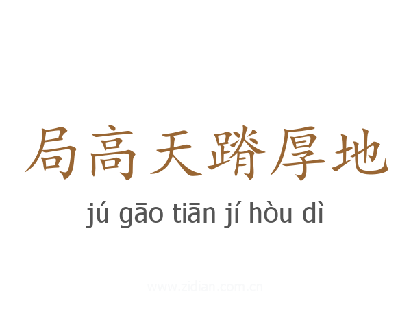 局高天蹐厚地
