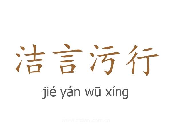 洁言污行