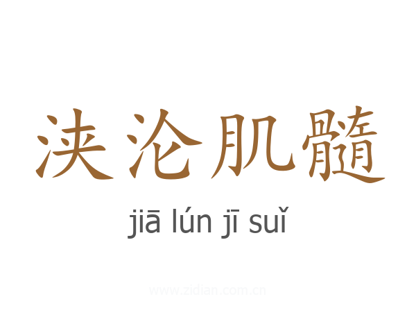 浃沦肌髓