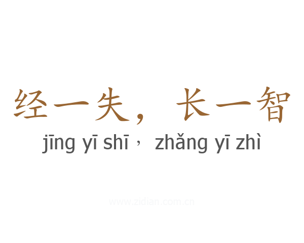 经一失，长一智