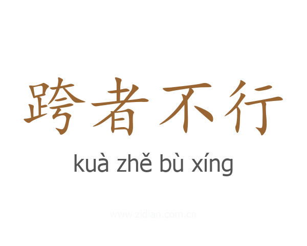 跨者不行