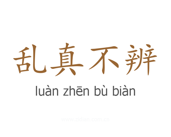乱真不辨