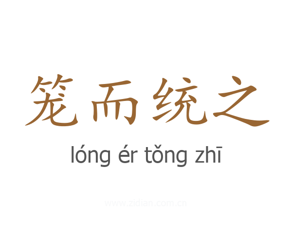 笼而统之