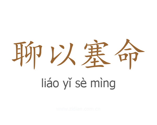 聊以塞命