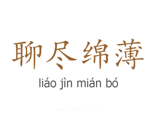 聊尽绵薄