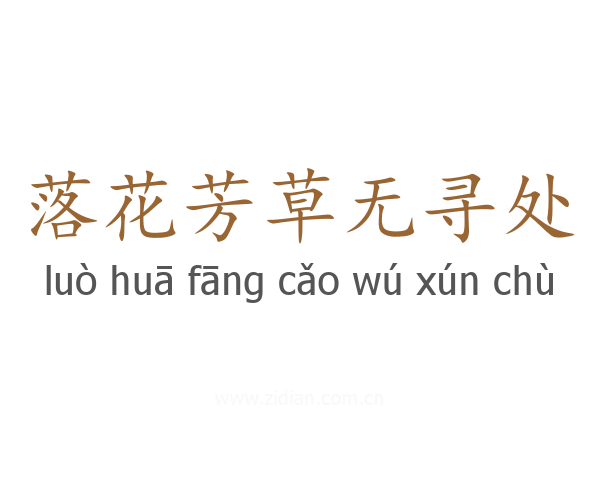 落花芳草无寻处