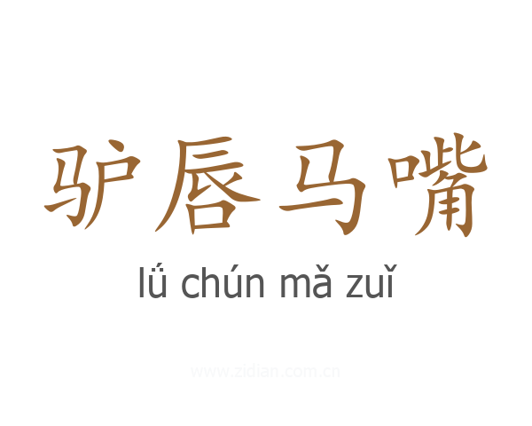 驴唇马嘴