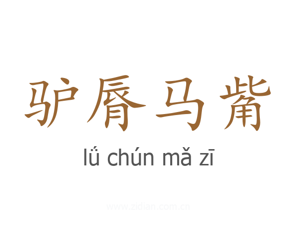 驴脣马觜