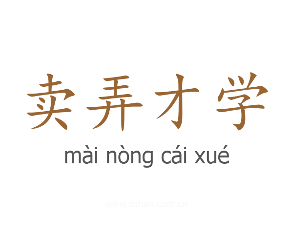 卖弄才学