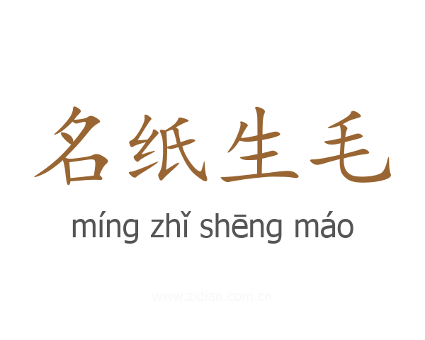 名纸生毛