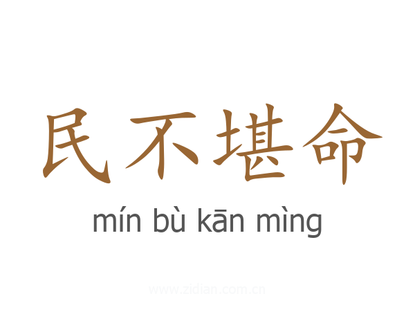 民不堪命