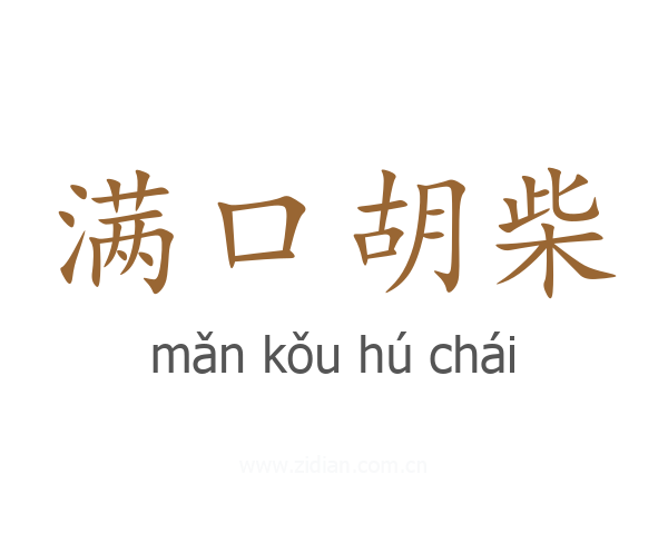 满口胡柴