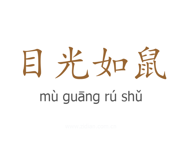 目光如鼠