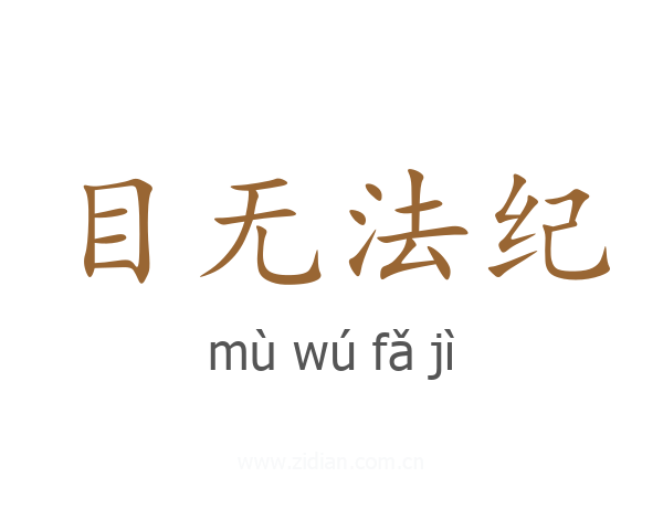 目无法纪